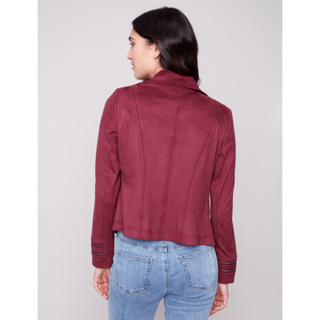 Faux Suede Jacket with Zippers - dolly mama boutique