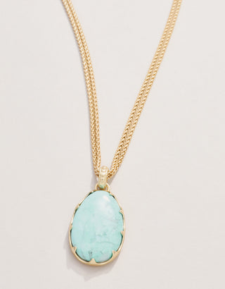 Coralie Long Necklace - Light Turquoise