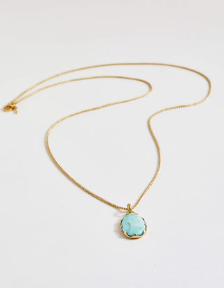 Coralie Long Necklace - Light Turquoise - view 3