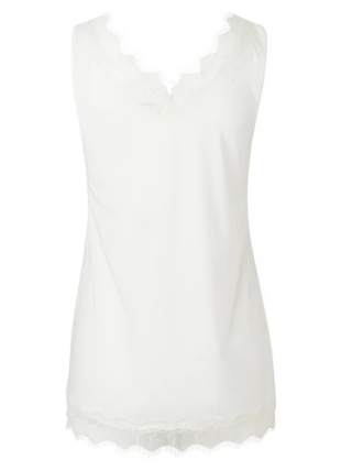 V-Neck Tank with Lace - dolly mama boutique