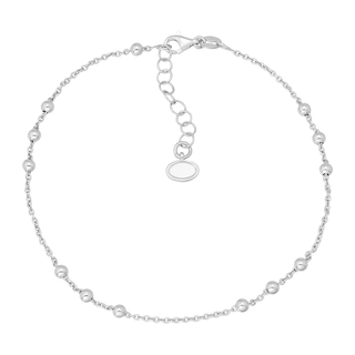 Beaded Sterling Silver Anklet - view 3