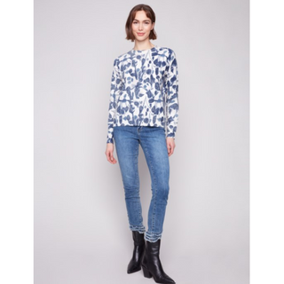 Printed Reversible Sweater - dolly mama boutique