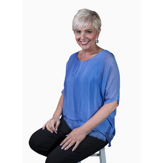 Adriana Double Raw-Edge Top