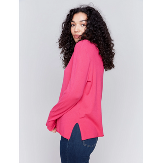 V-Neck Long-Sleeve Sweater - dolly mama boutique