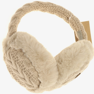 Cable-Knit Faux Fur Earmuff - dolly mama boutique