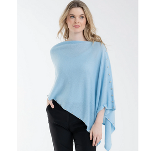 Beaded Cashmere Poncho - dolly mama boutique