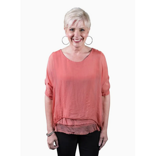 Adriana Double Raw-Edge Top