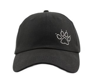 Rachel Cap with Crystal Dog Paw - dolly mama boutique