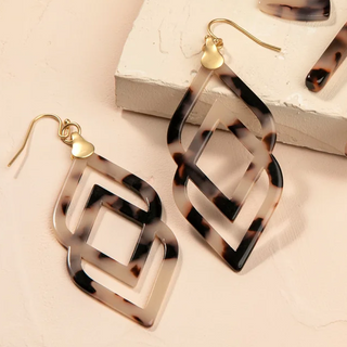 Deco Drama Earrings - Tortoise