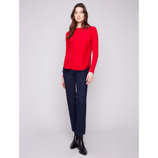 Boatneck Sweater with Pockets - dolly mama boutique