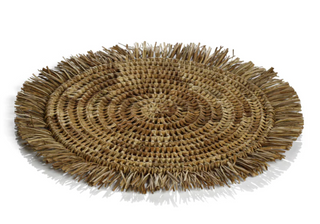 Fringed Placemat - Round - dolly mama boutique