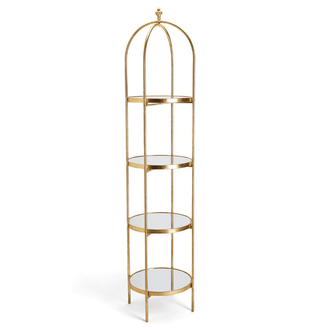 Gold Glass Etagere - dolly mama boutique