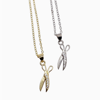 Crystal Scissors Necklace