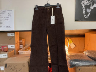 Leopard Print Wide Leg Twill Pants