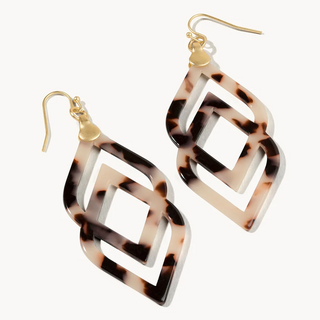 Deco Drama Earrings - Tortoise