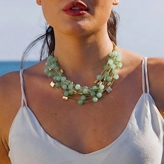 Chunky Green Statement Necklace