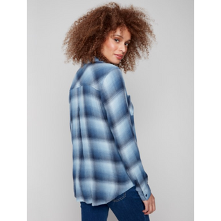 Soft Plaid Button-Down Shirt - dolly mama boutique