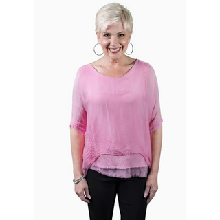 Adriana Double Raw-Edge Top