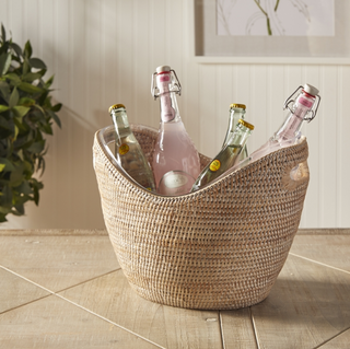 Burma Rattan Beverage Tub NTN257WH - dolly mama boutique