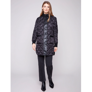 Reversible Solid & Jacquard Quilted Puffer