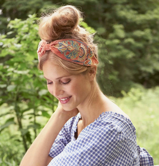 Embroidered Wide Headband - dolly mama boutique
