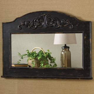 Aged Mantel-Top Mirror 24-904 - dolly mama boutique