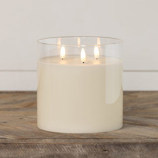 6” 3-Wick 3D Flame Candle - dolly mama boutique