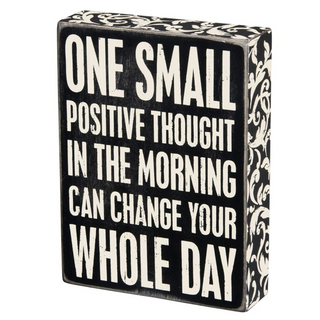Box Sign "Positive Thought" - dolly mama boutique