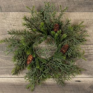 Mixed Pine Wreath with Pinecones - dolly mama boutique