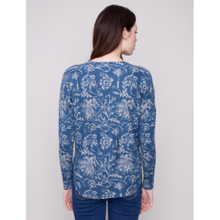 Printed Sweater with Pockets - dolly mama boutique