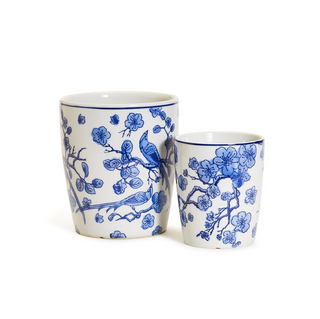 Blue Blossom Bird Planter 53605 - dolly mama boutique