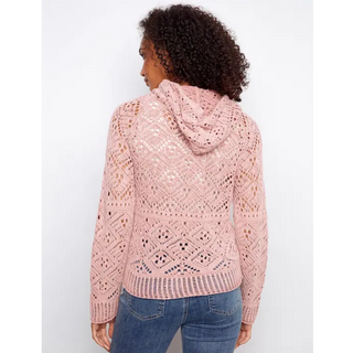 Cold Dye Crochet Hoodie - dolly mama boutique