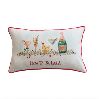 “How to Fa La La” Cocktail Lumbar Pillow - dolly mama boutique