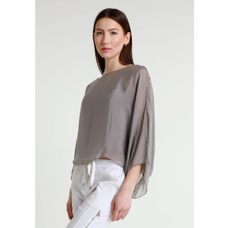 Sofita Cropped Silk Kaftan