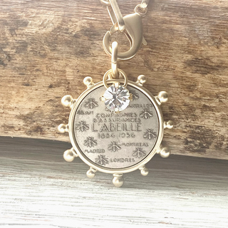French Bee Paperclip Necklace