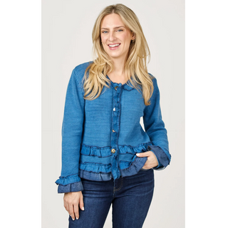 Royal Cardigan with Ruffle Details - dolly mama boutique