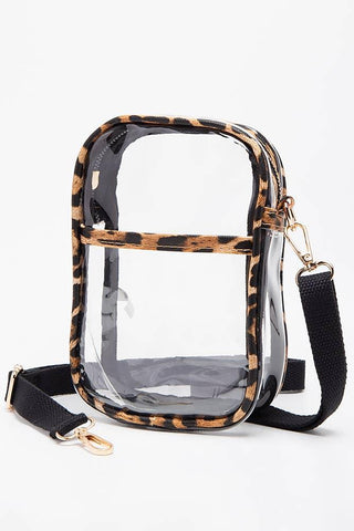 Clear Oblong Crossbody Stadium Bag