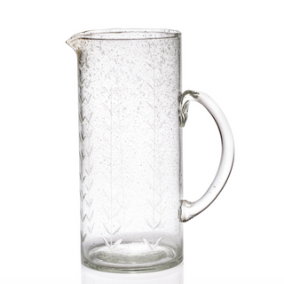 Tuscan Etched Glass Pitcher - dolly mama boutique