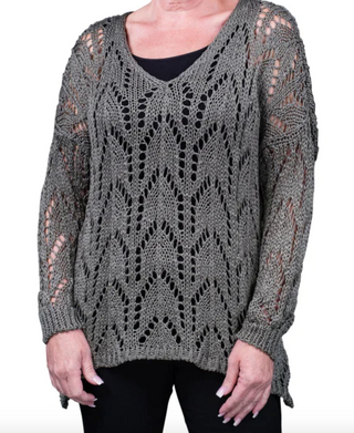 Brooks Open Knit Sweater BLS136 - dolly mama boutique
