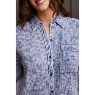 Button-Down Waffle Shirt - dolly mama boutique