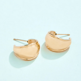 Gold Hawser Hoop Earrings