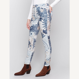 Printed Suede Crinkle Jogger - dolly mama boutique