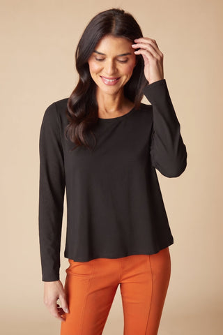 Habitat Travel Knit Long Sleeve Tee in Black
