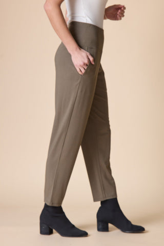Habitat Travel Knit Straight Pant in Umber, back view
