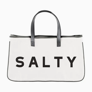 “SALTY” Canvas Tote - dolly mama boutique