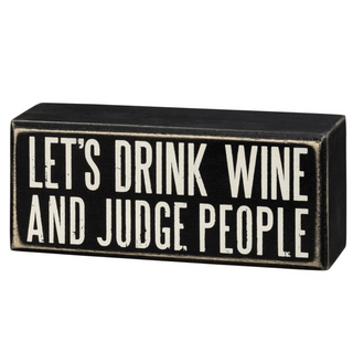 Box Sign "Judge People" - dolly mama boutique