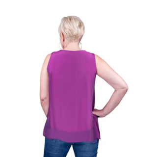 Dina Silk V-Neck Tank