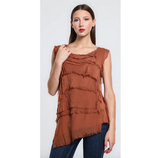 Arianna Sleeveless Silk Top - dolly mama boutique