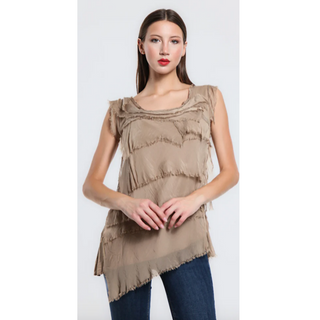 Arianna Sleeveless Silk Top - dolly mama boutique