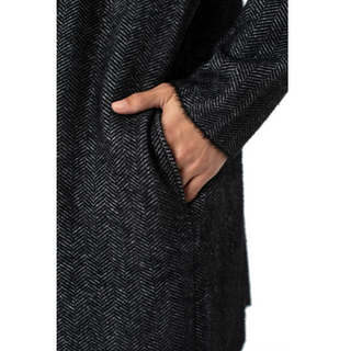 Herringbone Car Coat - dolly mama boutique